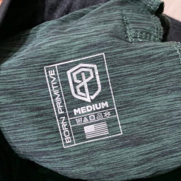 Born Primitive Green Training Shorts Performance Athletic Gym Workout Medium - Picture 6 of 10